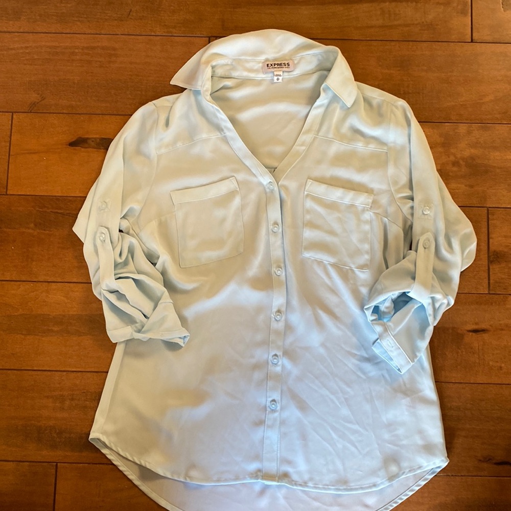 Express portfolio shirt blue size XS